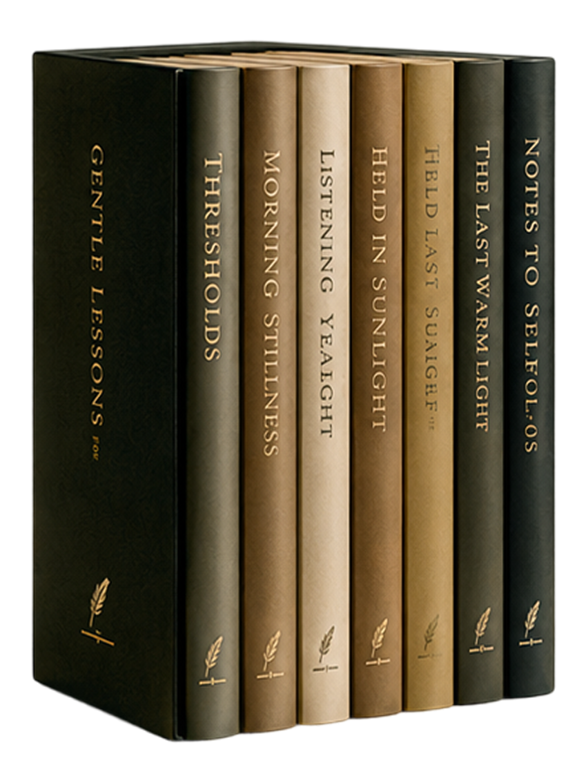 Set of seven books in a box.